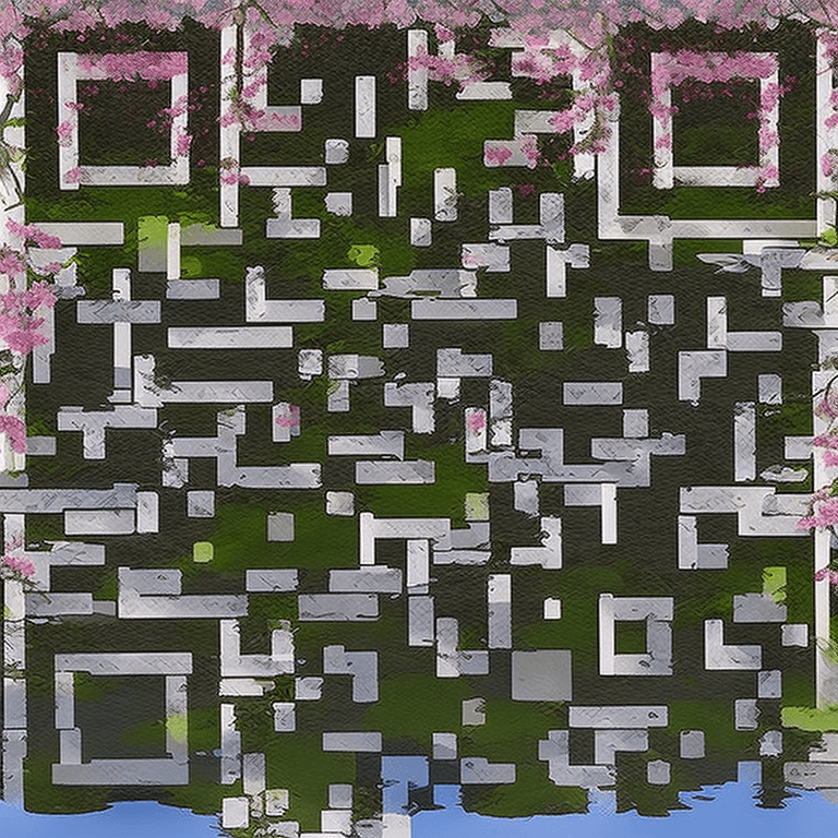 AI QR Code - Cherry Blossom style